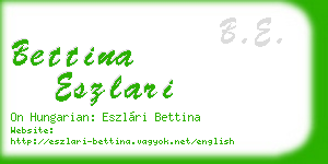 bettina eszlari business card